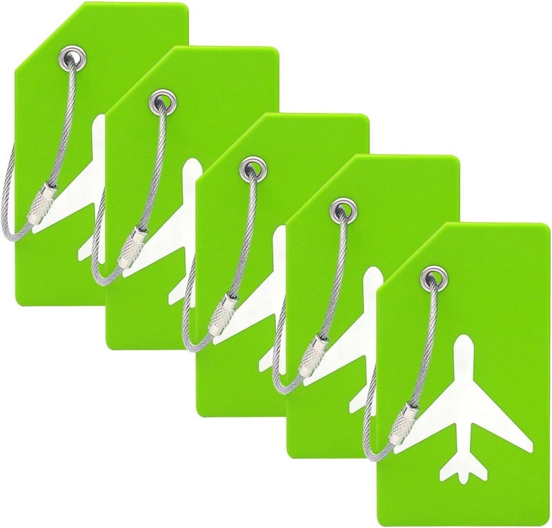 Ovener 5Pack Silicone Luggage Tag with Name ID Card Perfect to Quickly Spot Luggage Suitcase by - Image 1